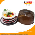 Portable Round Clear Cake Caddy Carrier Storage Container Server with Locking Lid and Handle